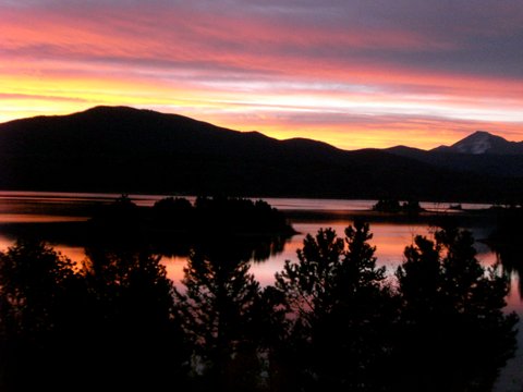 Winter sunset in Colorado
