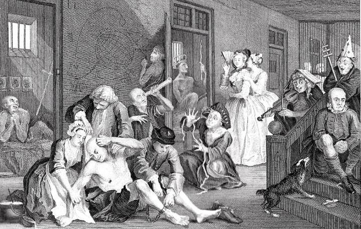 Bedlam, by W. Hogarth